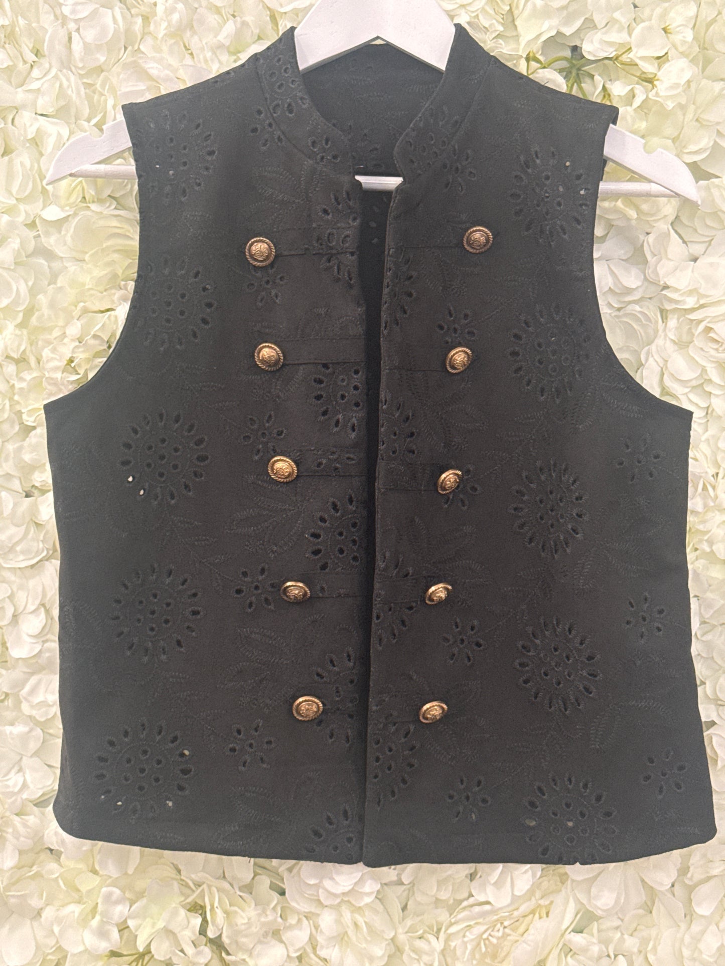 Gorgeous suedette military waistcoat Davina