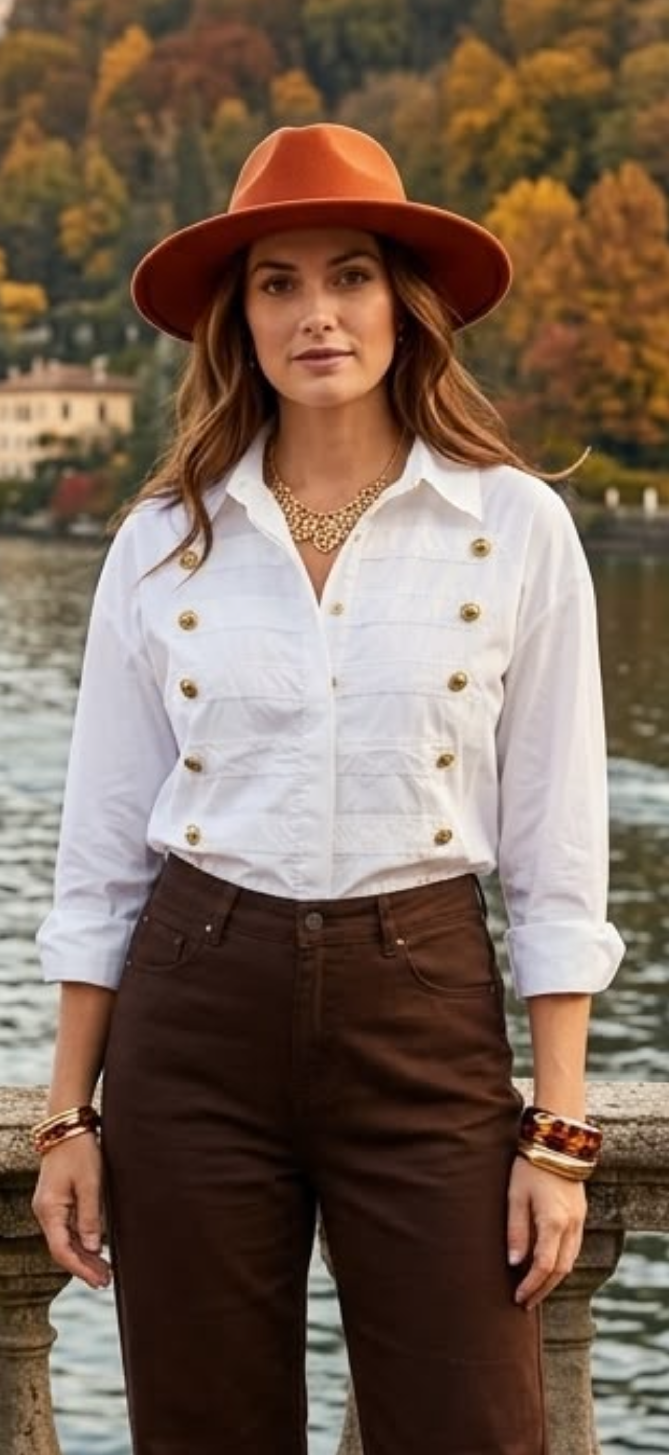 White military shirt, Angie