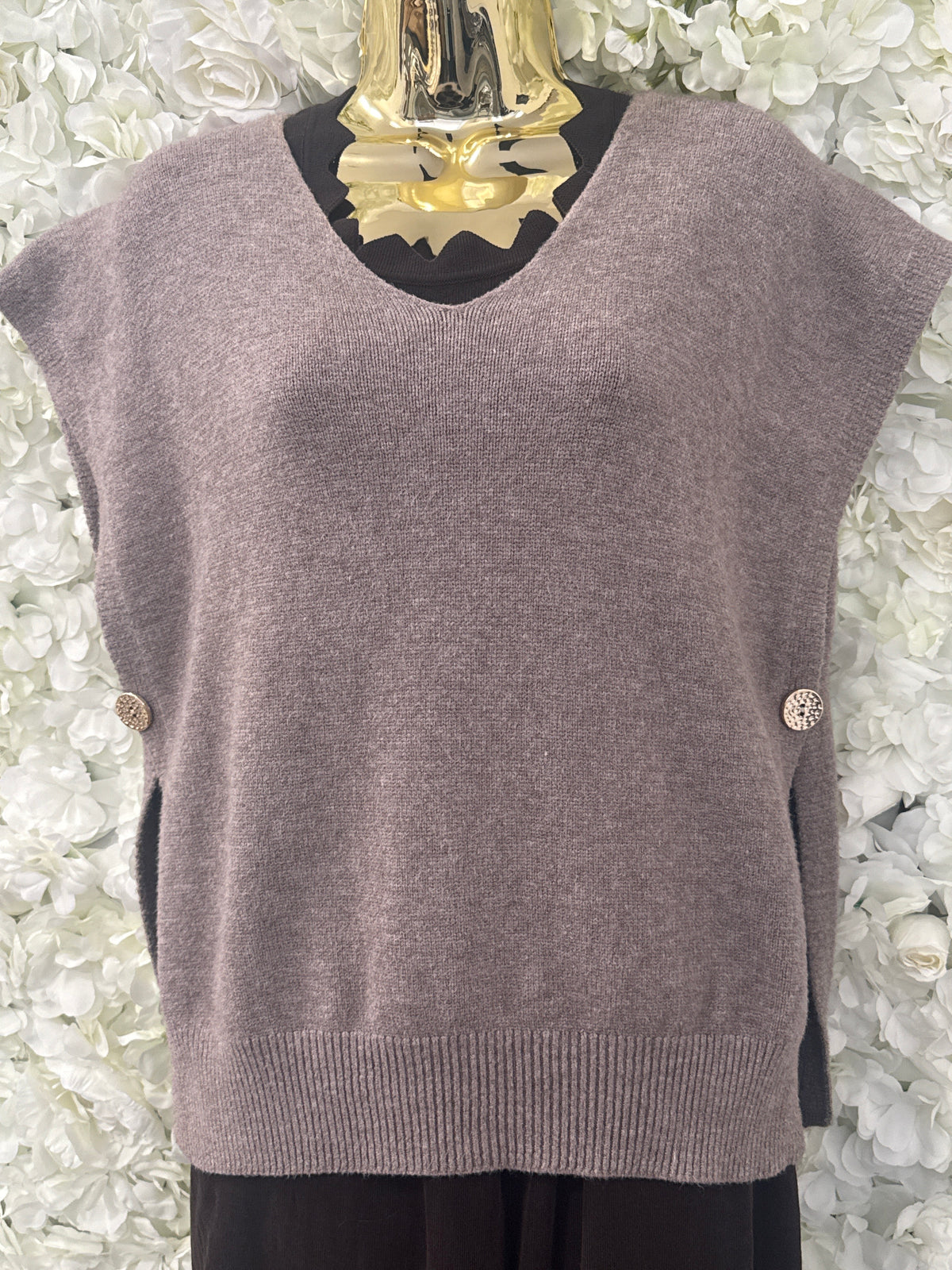 Lovely knitted tabard beige, Brooke