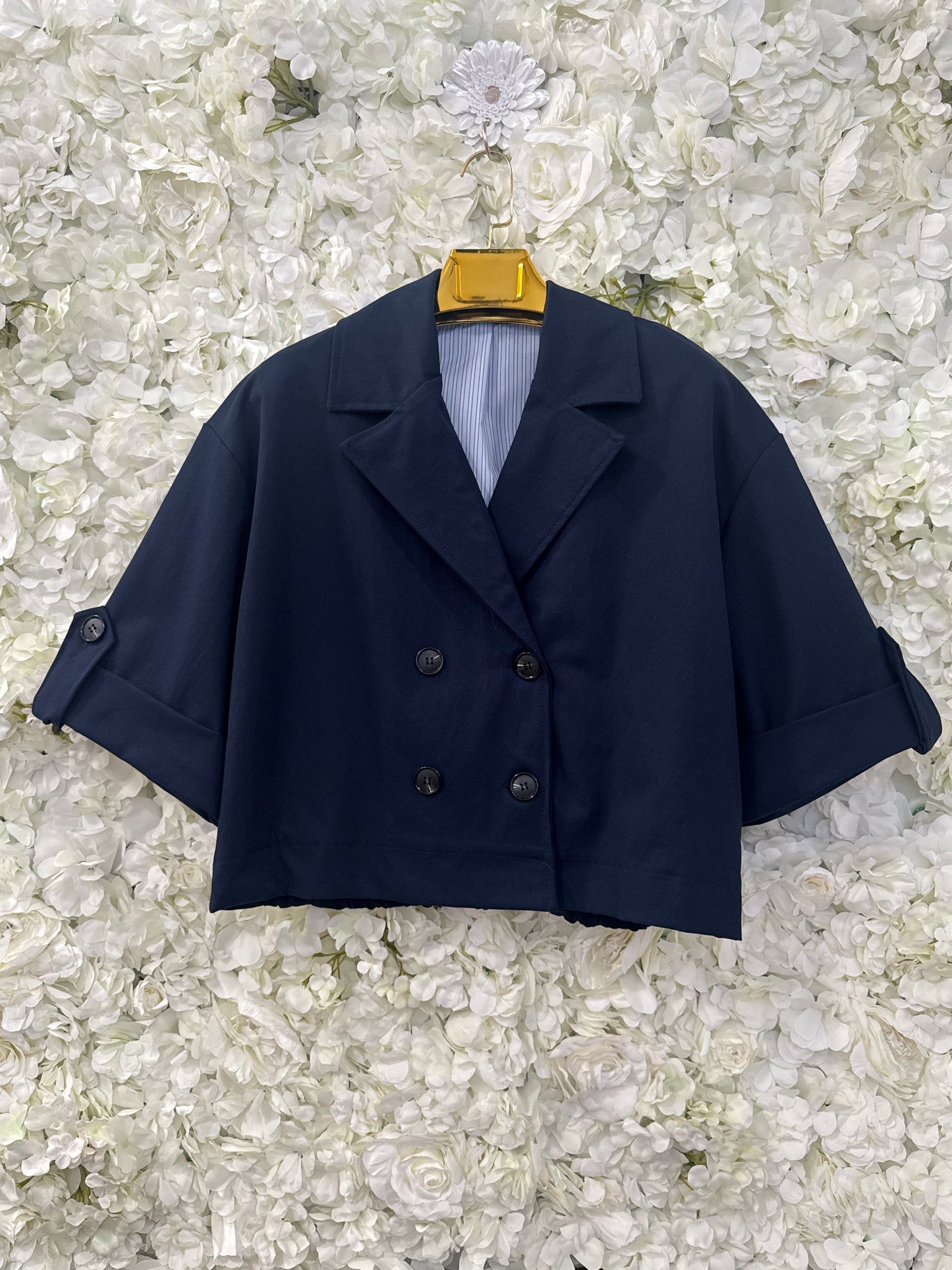 Stunning cropped jacket, Lark navy