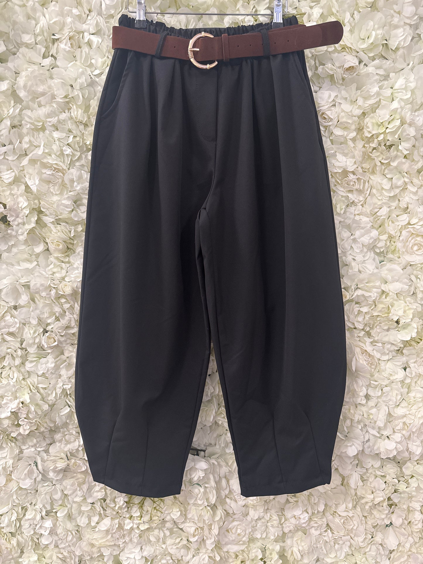 Gorgeous black barrel leg trousers, Kenya