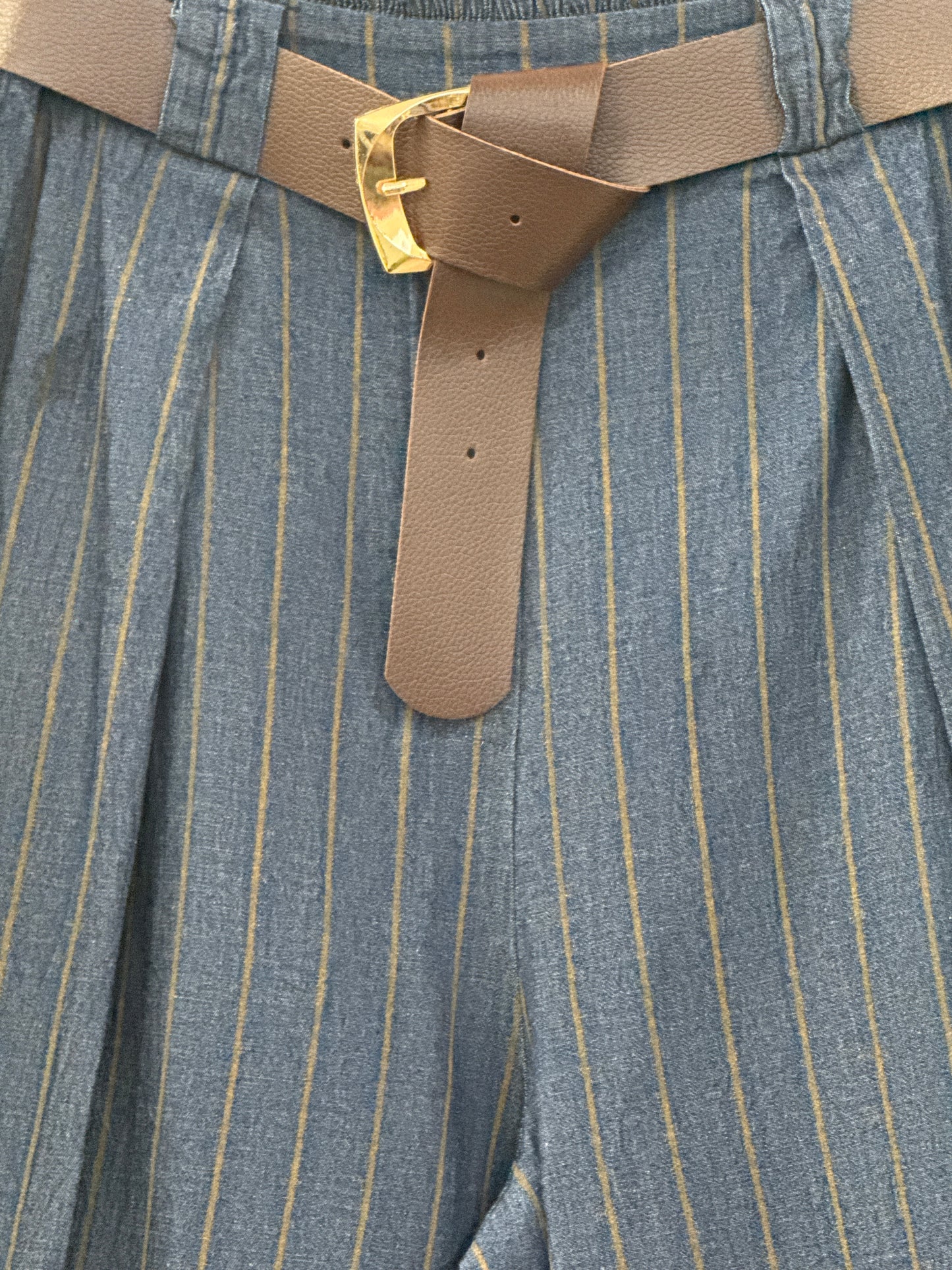 Gorgeous balloon pants in denim pinstripe, Bonnie