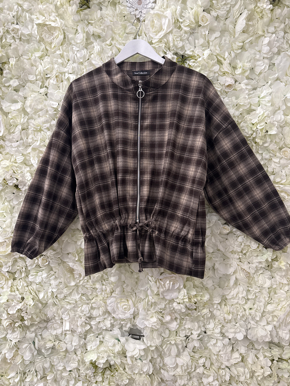 Lovely zip up Shacket, Jude chocolate
