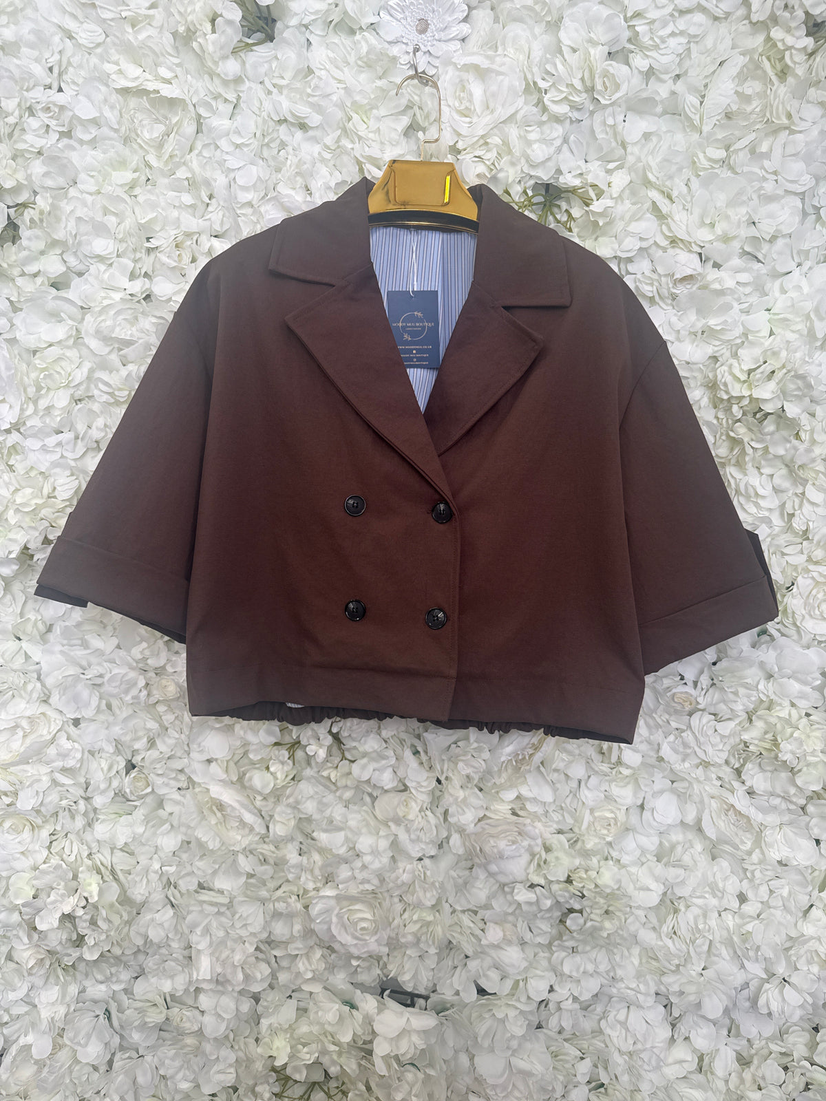 Stunning cropped jacket, Lark chocolate