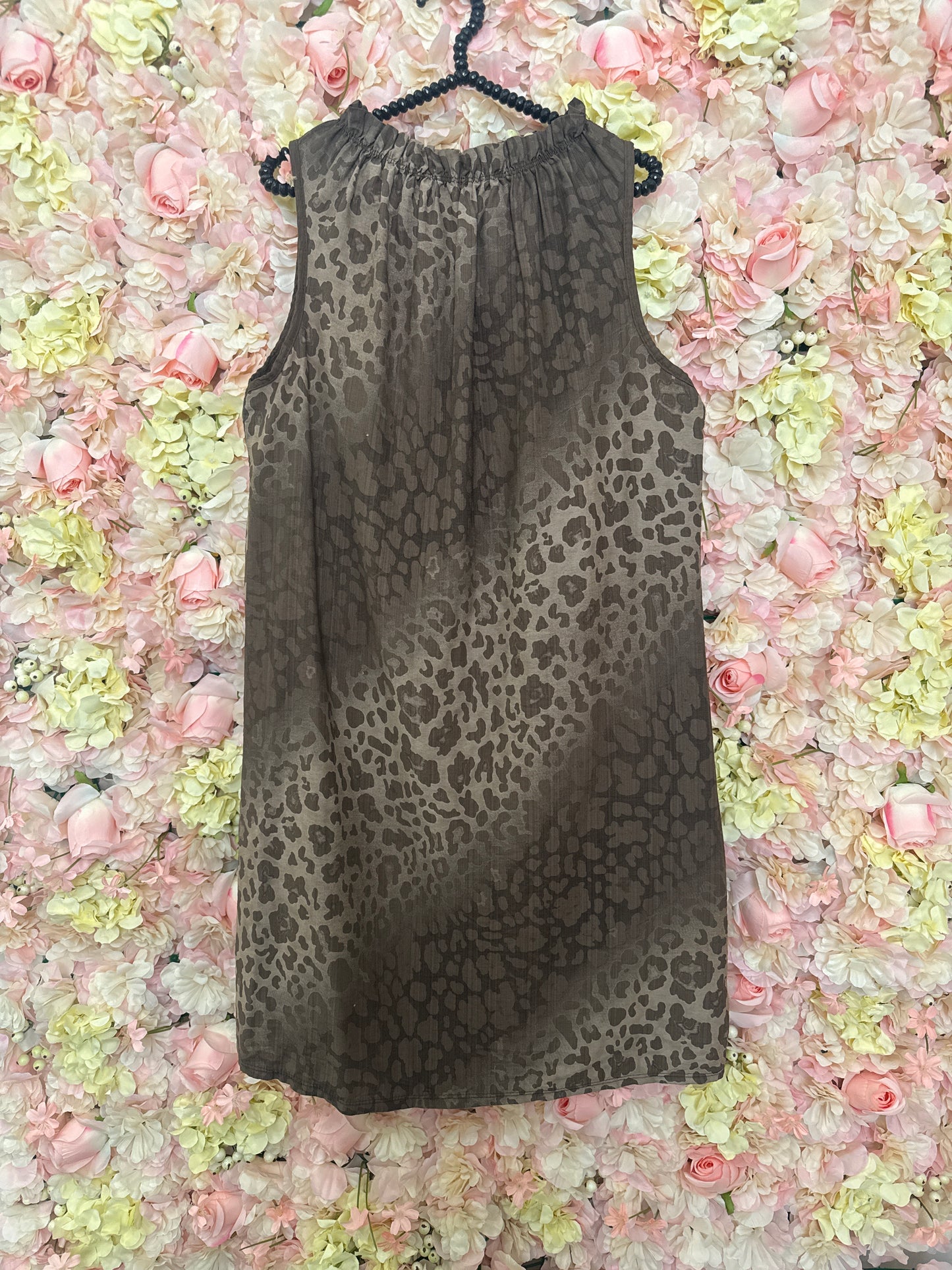 Lovely tie dye animal print dress, Sara chocolate