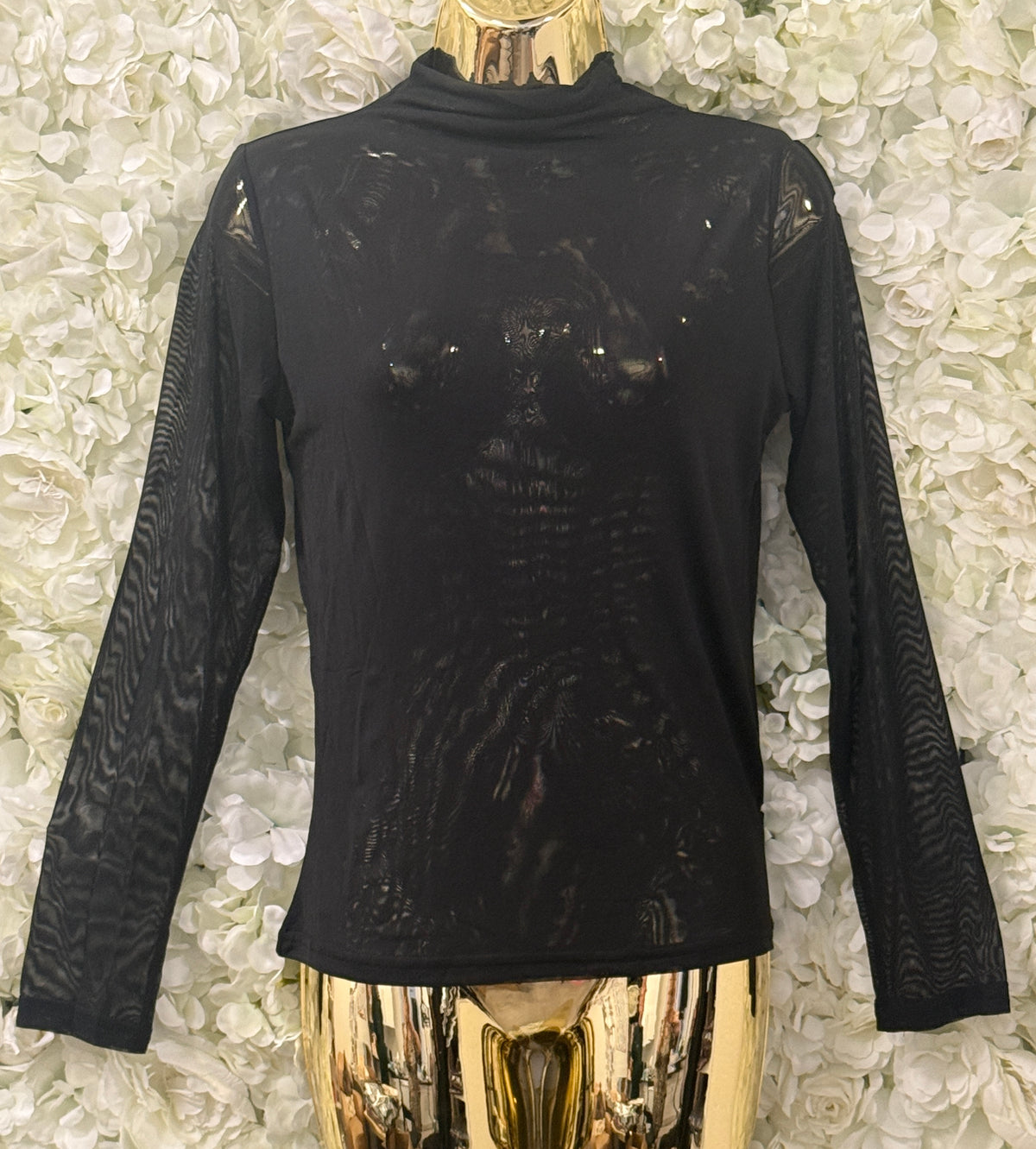 Mesh layering top, Lou black