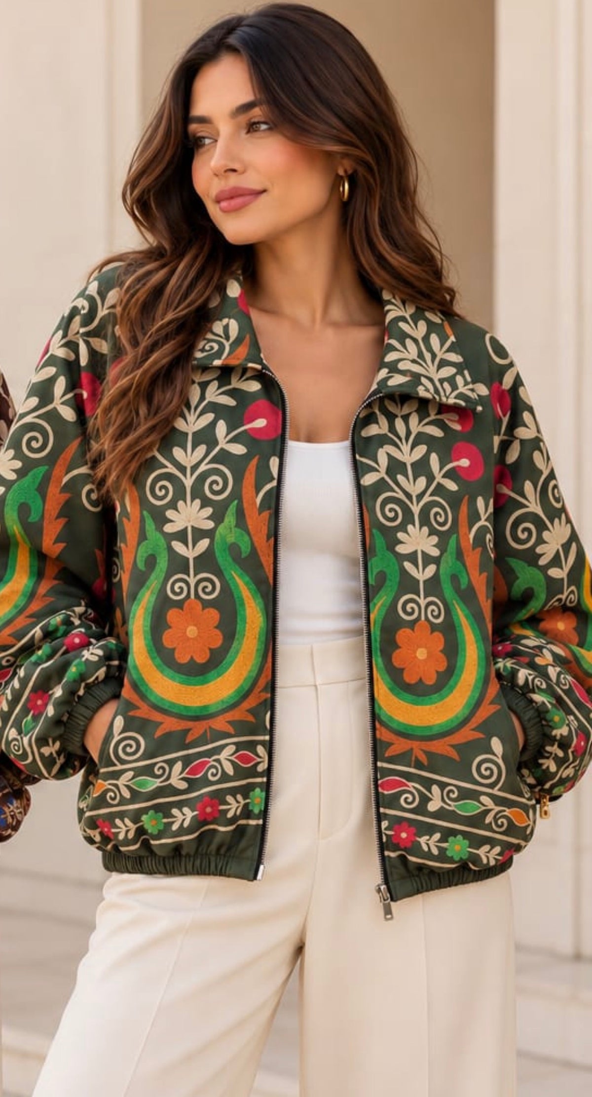 Beautiful patterned bomber jacket Cleo