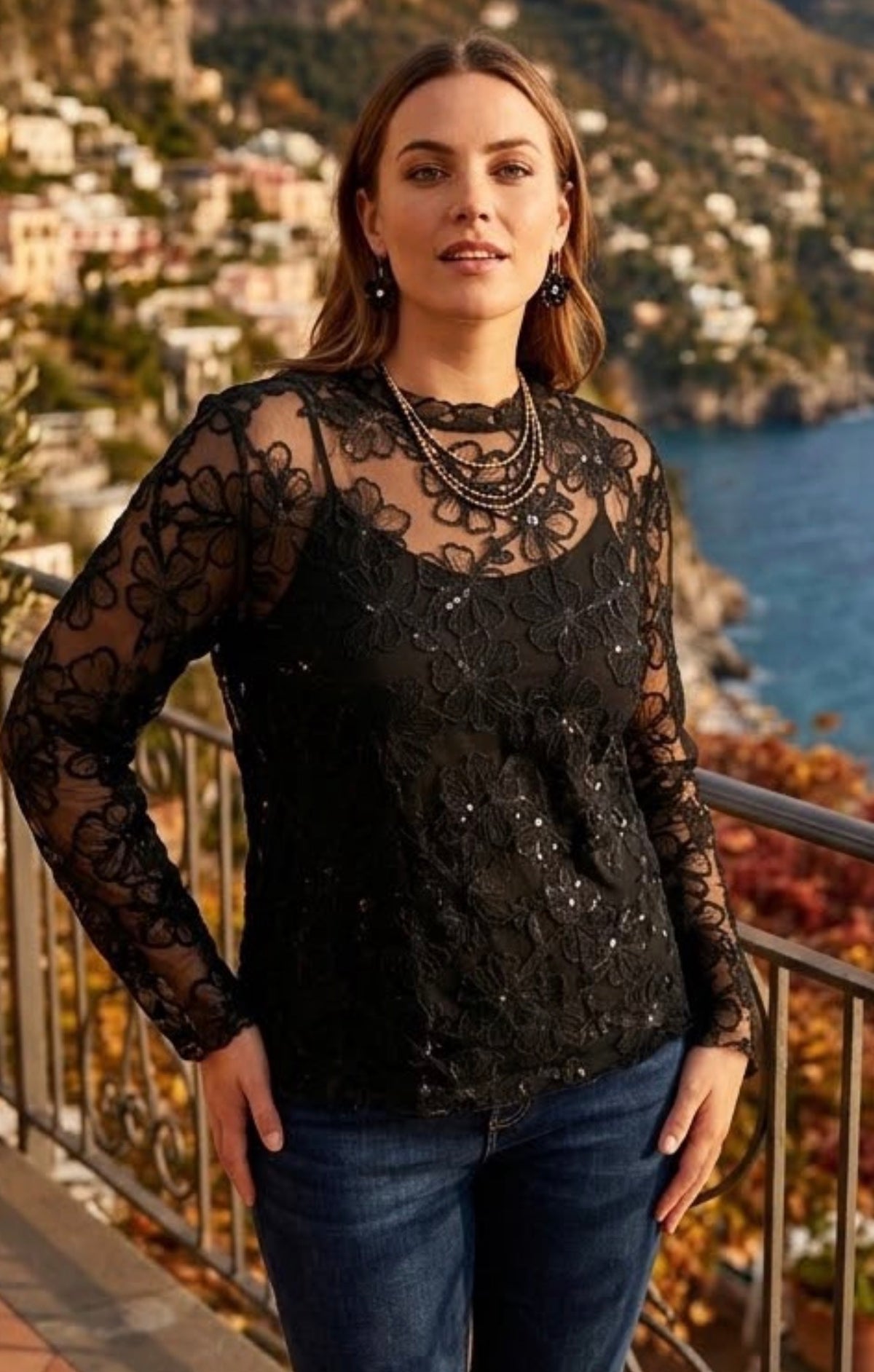 Stunning mesh layering top, Libby