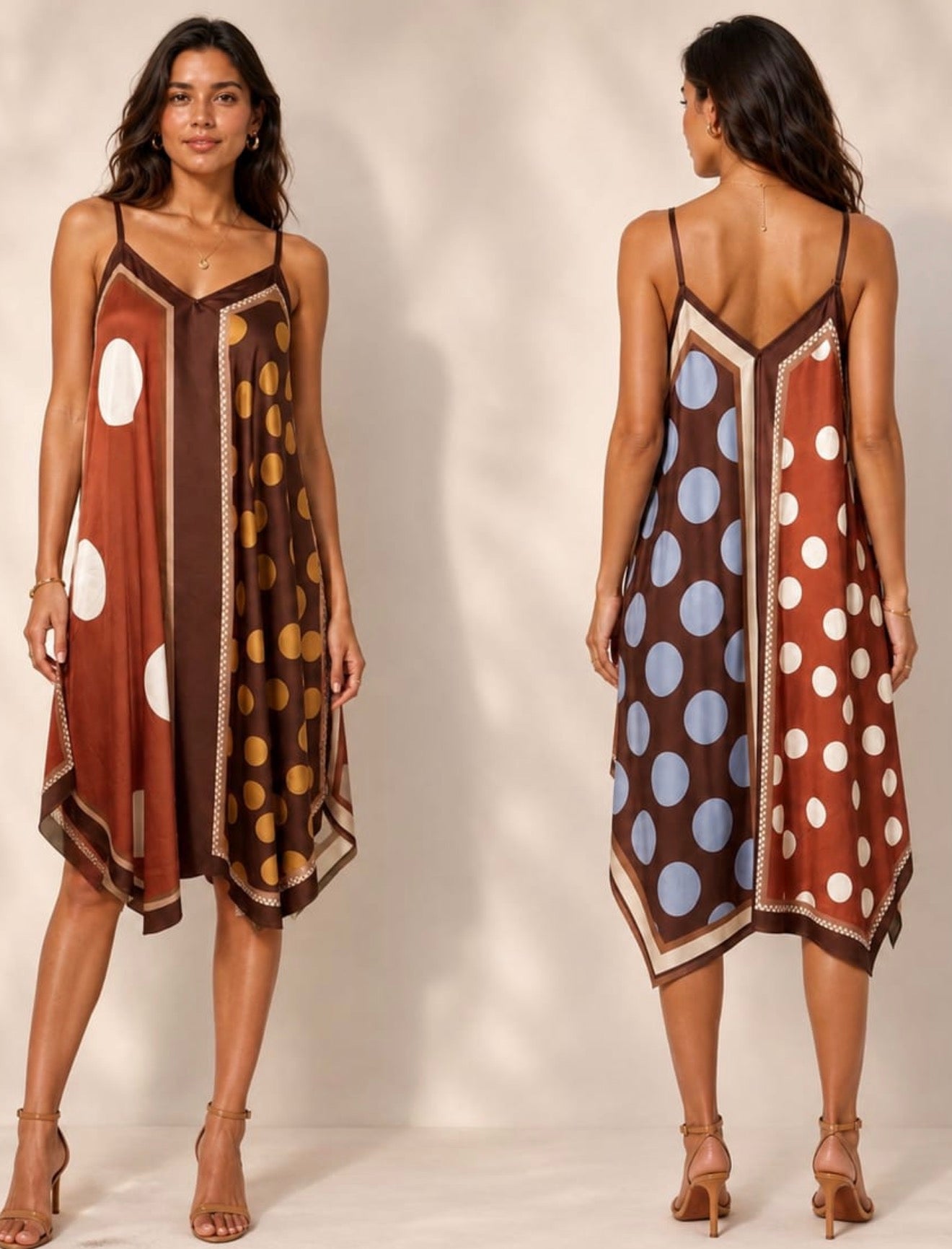 Gorgeous satin feel reversible dress, Eden