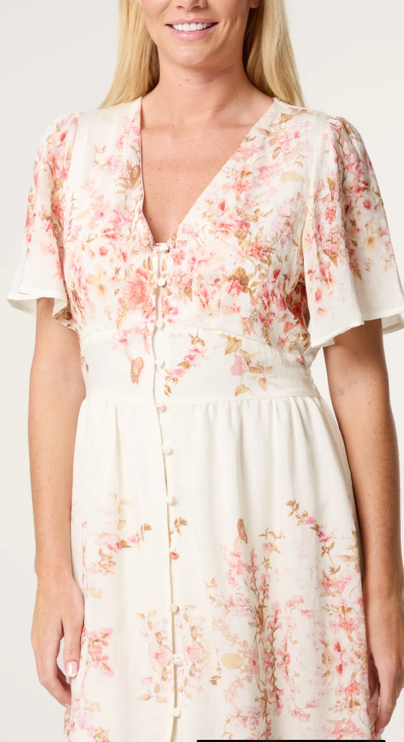 Stunning button through cotton dress, Jessica