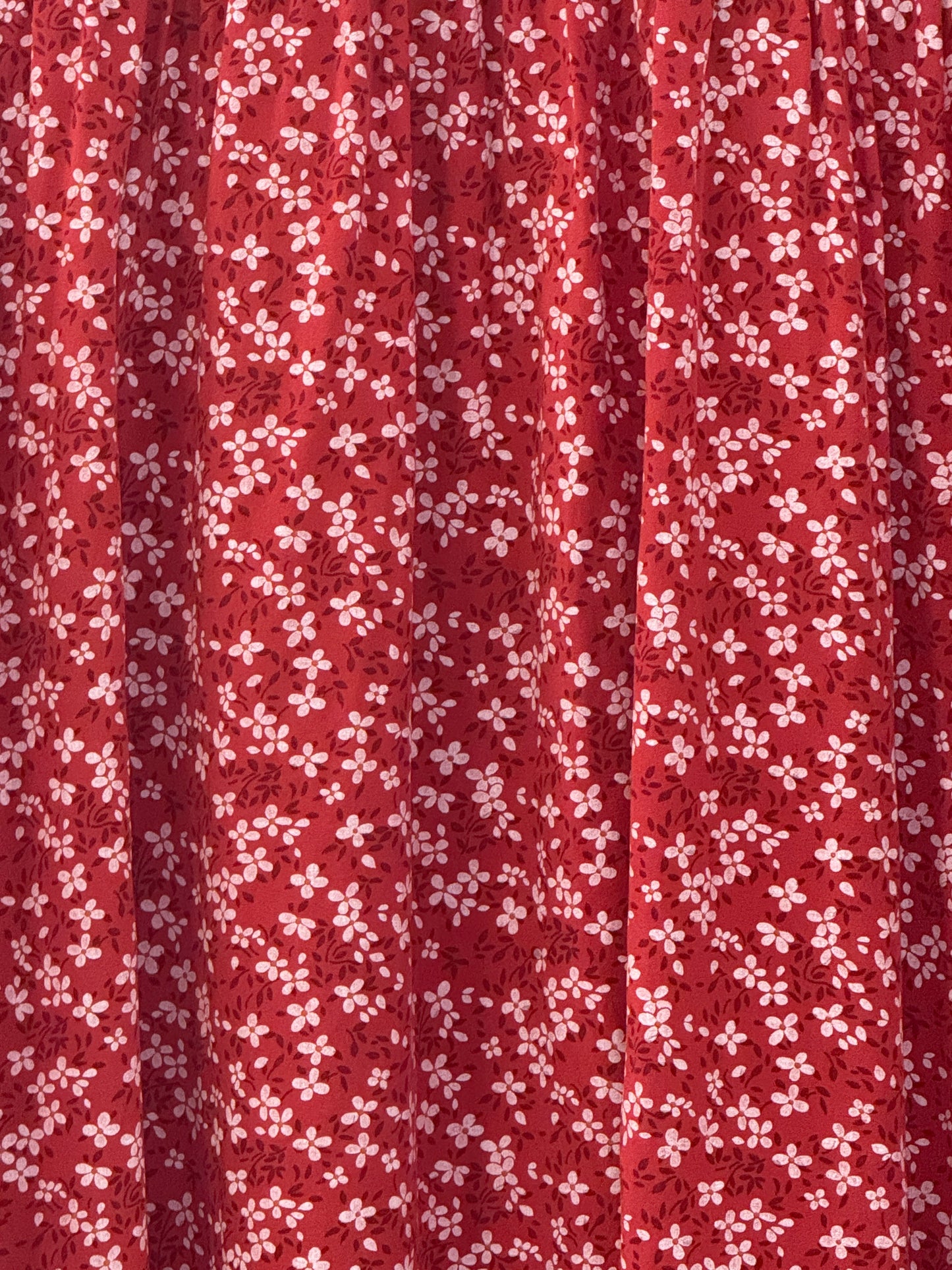 Scarlet red ditsy dress