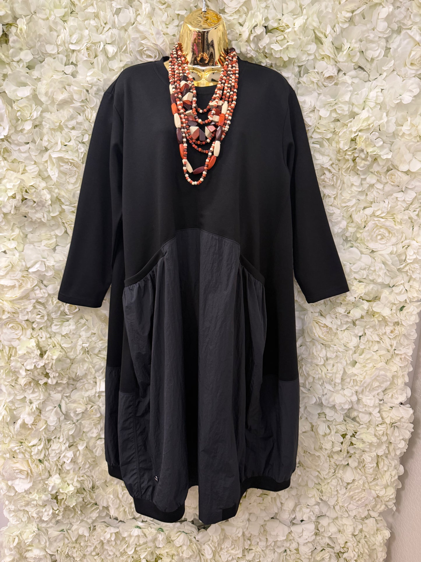 Malissa J collection, balloon/cocoon dress in Black , Willow