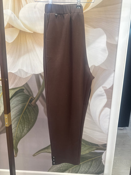 Malissa J collection, jersey trousers chocolate, Natasha