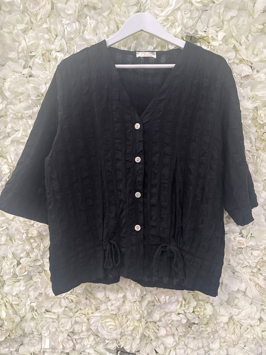 Beautiful  textured shirt, Dagon black
