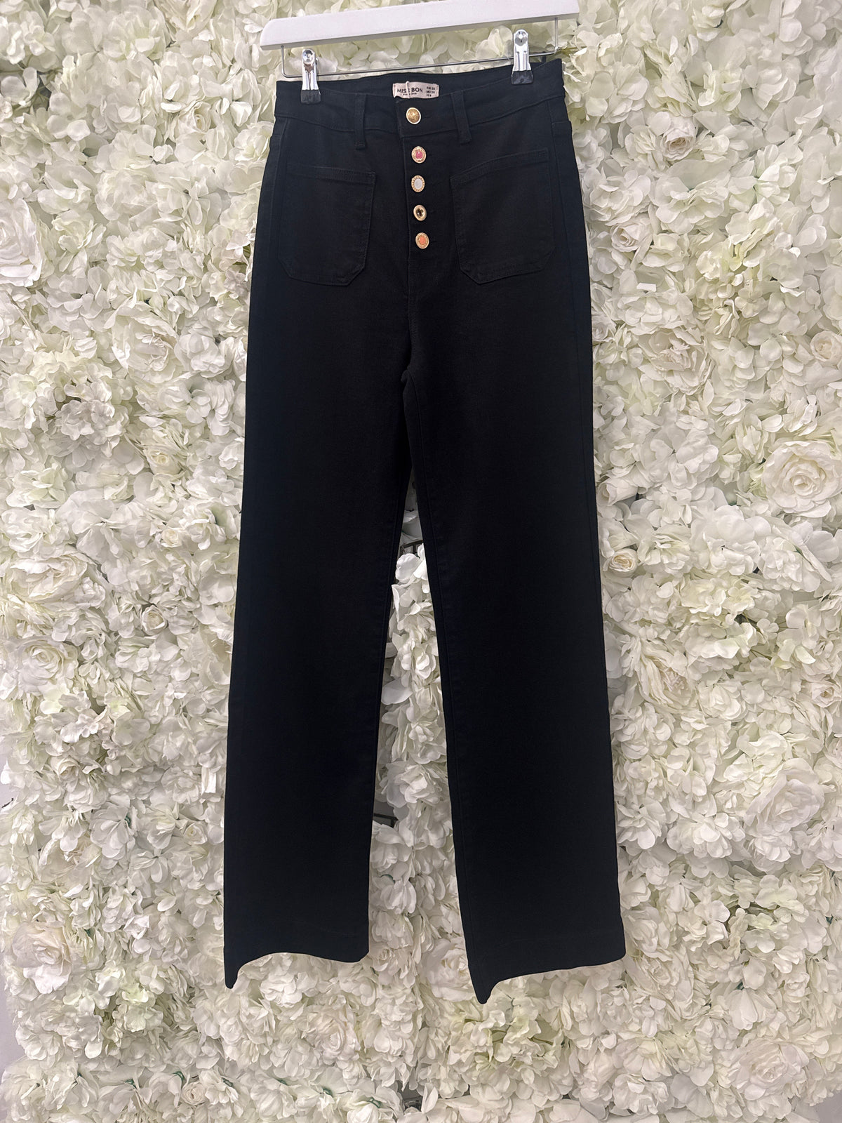 Multi button jeans, Isla black