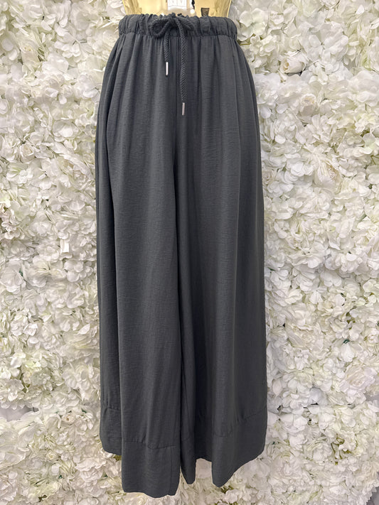 Stunning wide leg trousers, Francesca grey