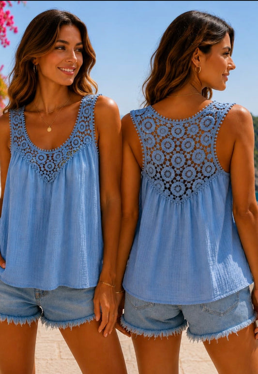 Gorgeous crochet vest top, Paloma