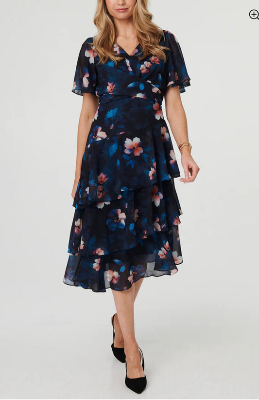 floral  tiered Occasion dress Maude