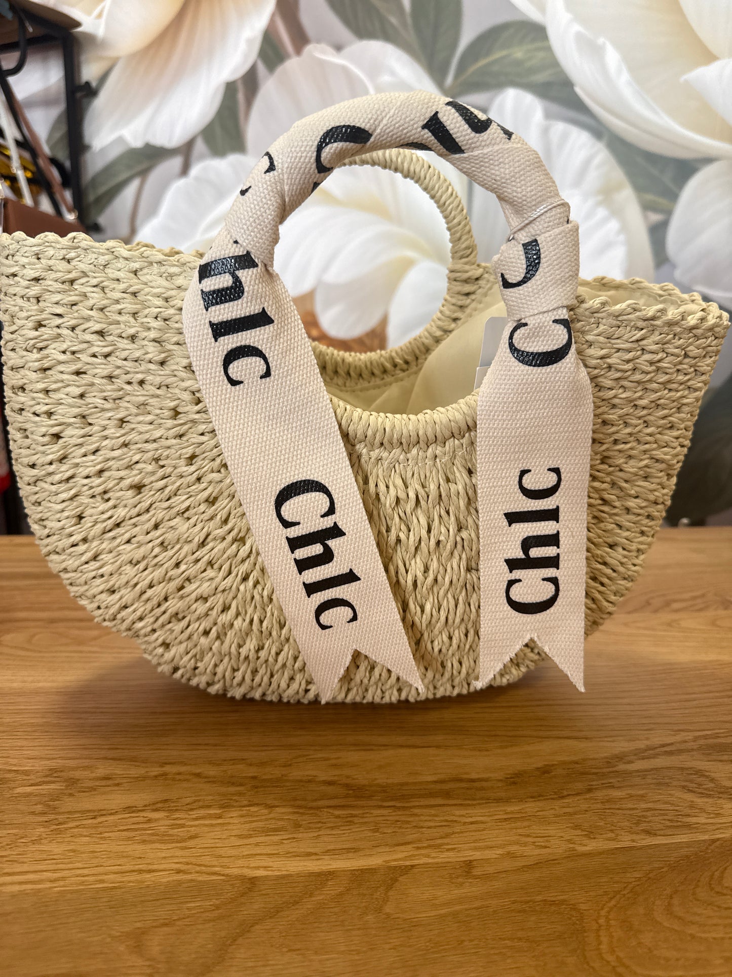 Medium woven bag, Daiquiri light