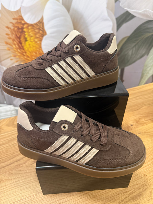 Lovely brown trainers, Carmel
