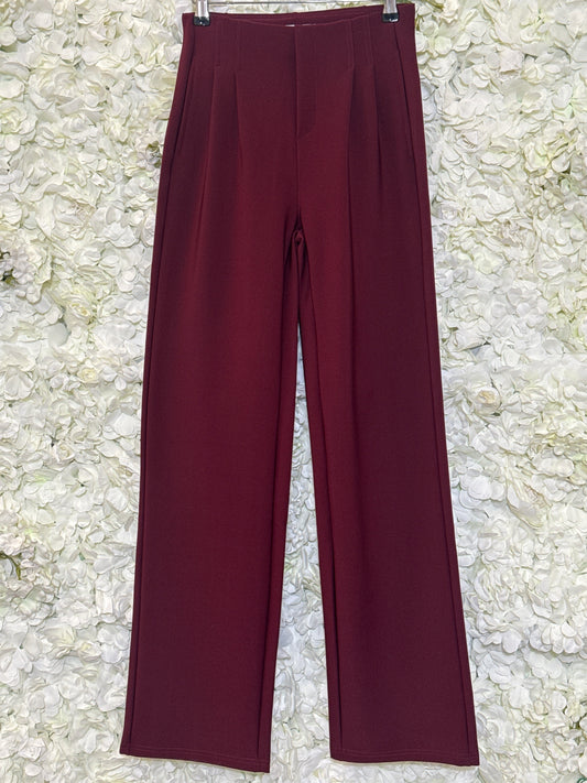 Lovely scuba trousers in wine, Gaby