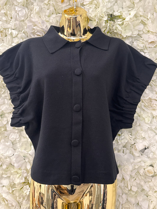 Stunning jumper short sleeved in black, Hope