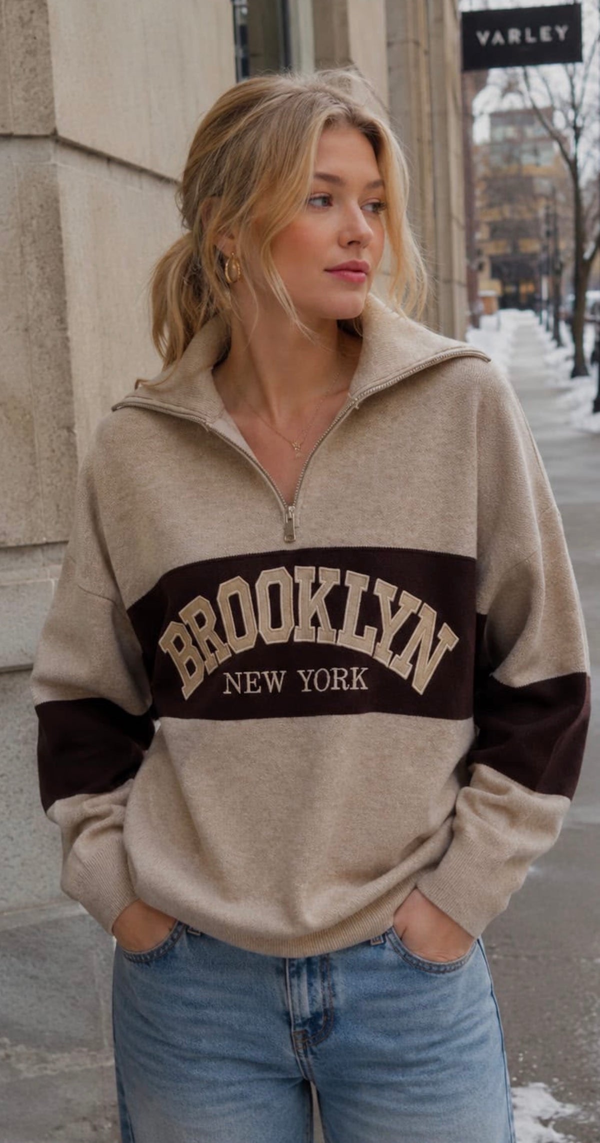 Lovely slogan jumper, Brooklyn