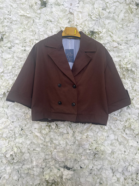 Stunning cropped jacket, Lark chocolate