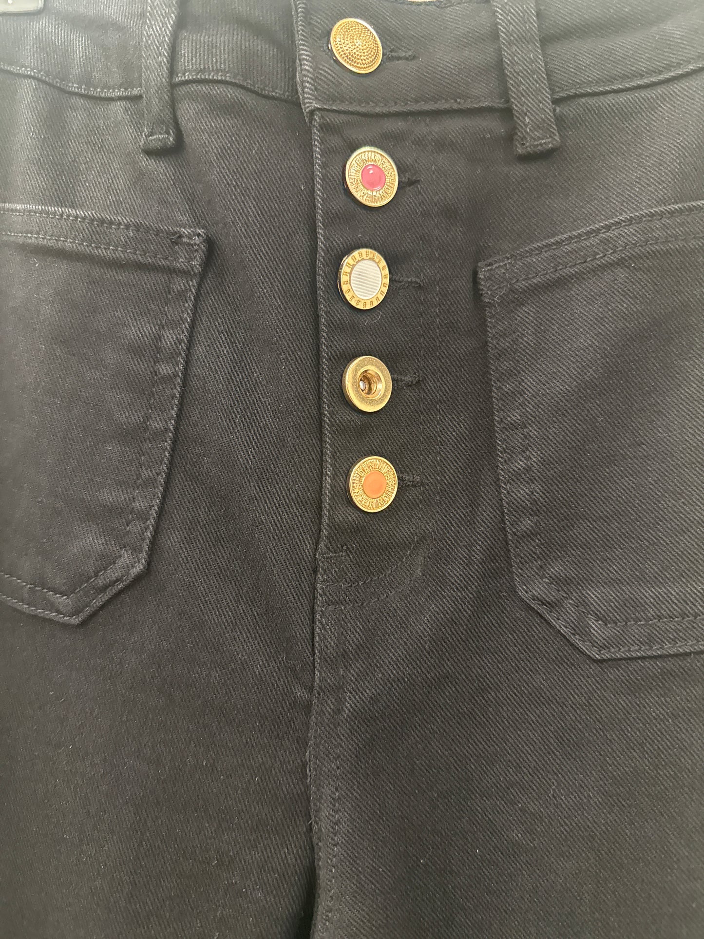 Multi button jeans, Isla black