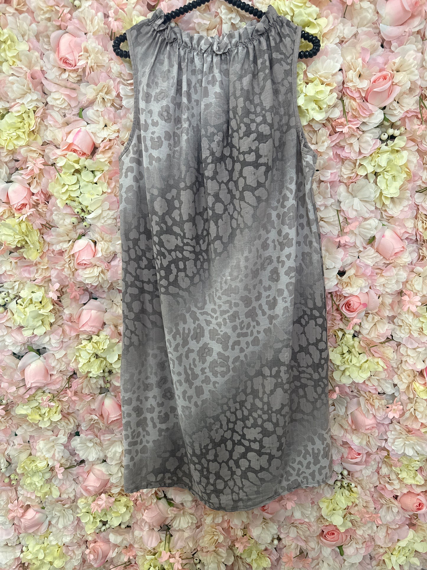 Lovely tie dye animal print dress, Sara taupe