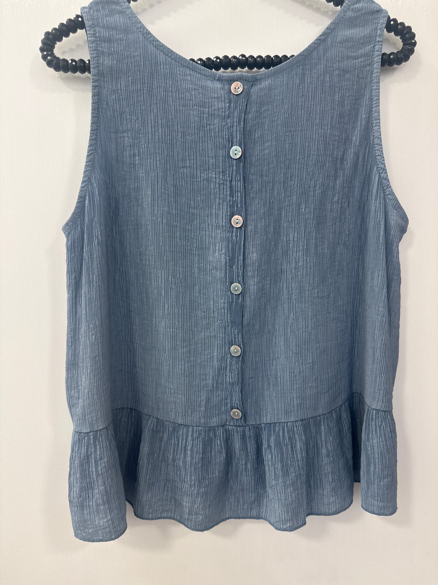 Lovely frill top, Bron blue