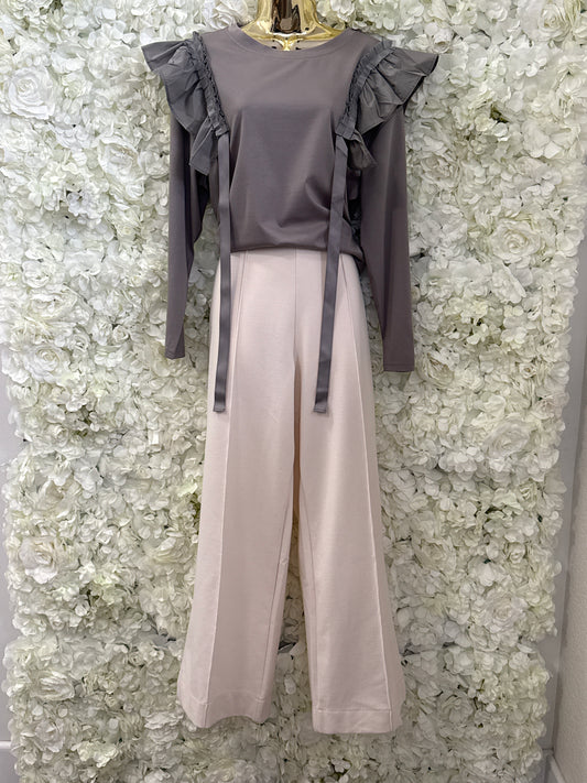 Malissa J collection, Wide leg trousers, Asha stone
