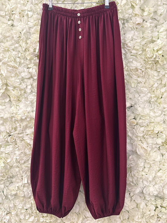 Lovely balloon trousers, Sky burgundy