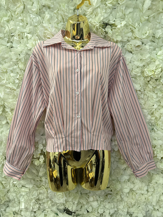 Lovely striped shirt in pink,Grace