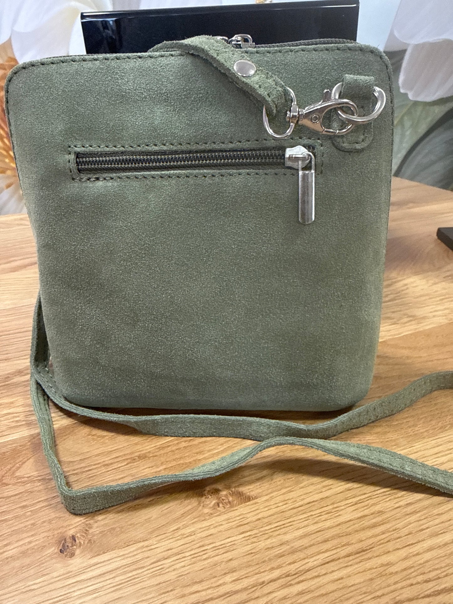Genuine suede bag