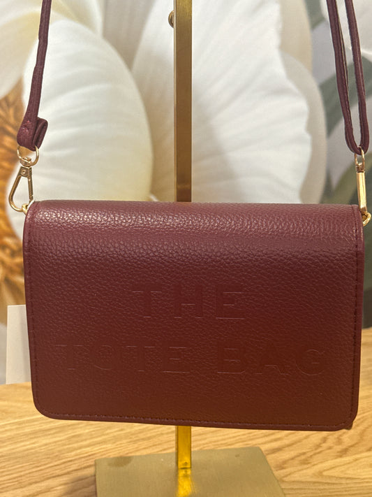 Gorgeous tote bag in wine, Thelma