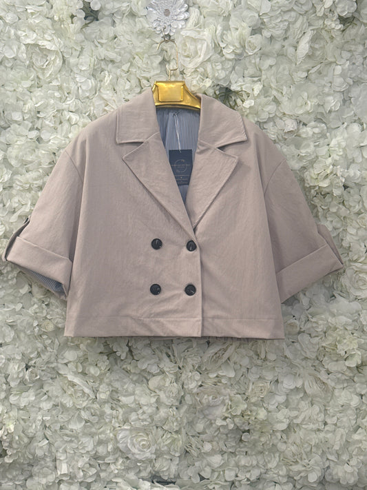 Stunning cropped jacket, Lark beige