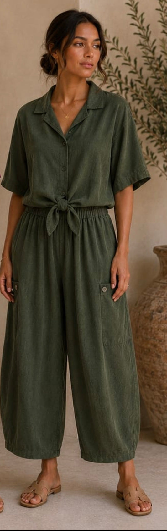 Gorgeous cord co ord set in forest green, Idaho