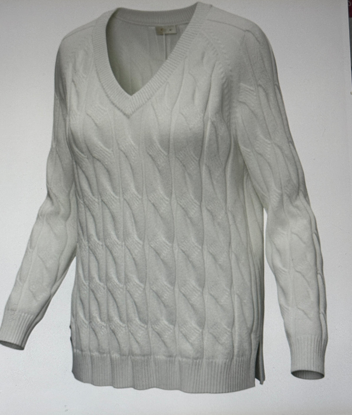 Malissa J collection, chunky knit oversized v neck jumper, Buffy