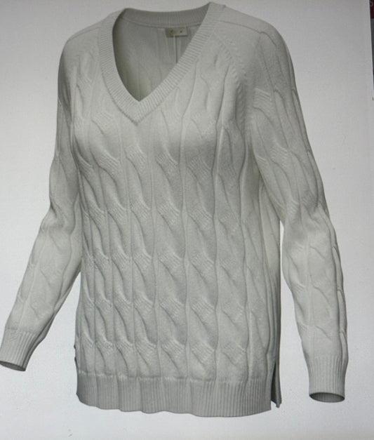 Malissa J collection, chunky knit oversized v neck jumper, Buffy