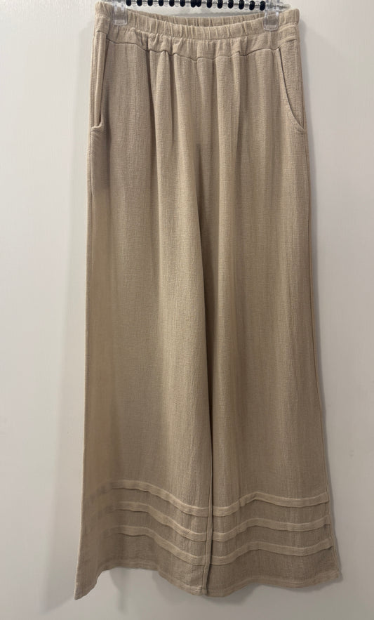 Stunning hopsack trousers, primrose stone