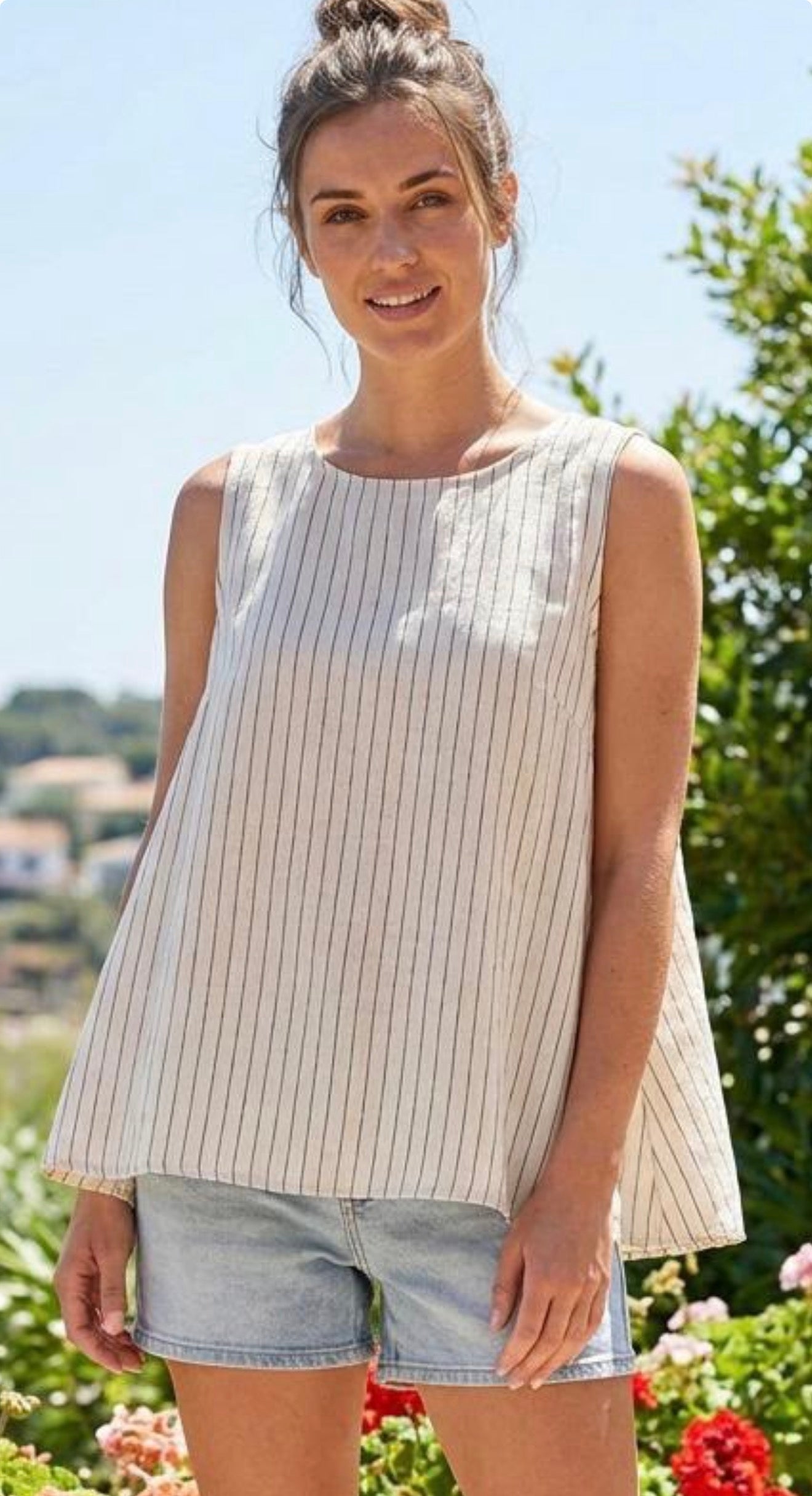 Lovely linen mix top, Saffron top