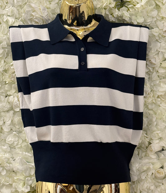 Stunning statement top navy stripe, Melody