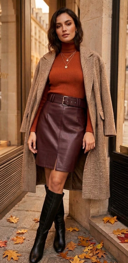 Stunning deep wine pencil skirt, Lucy