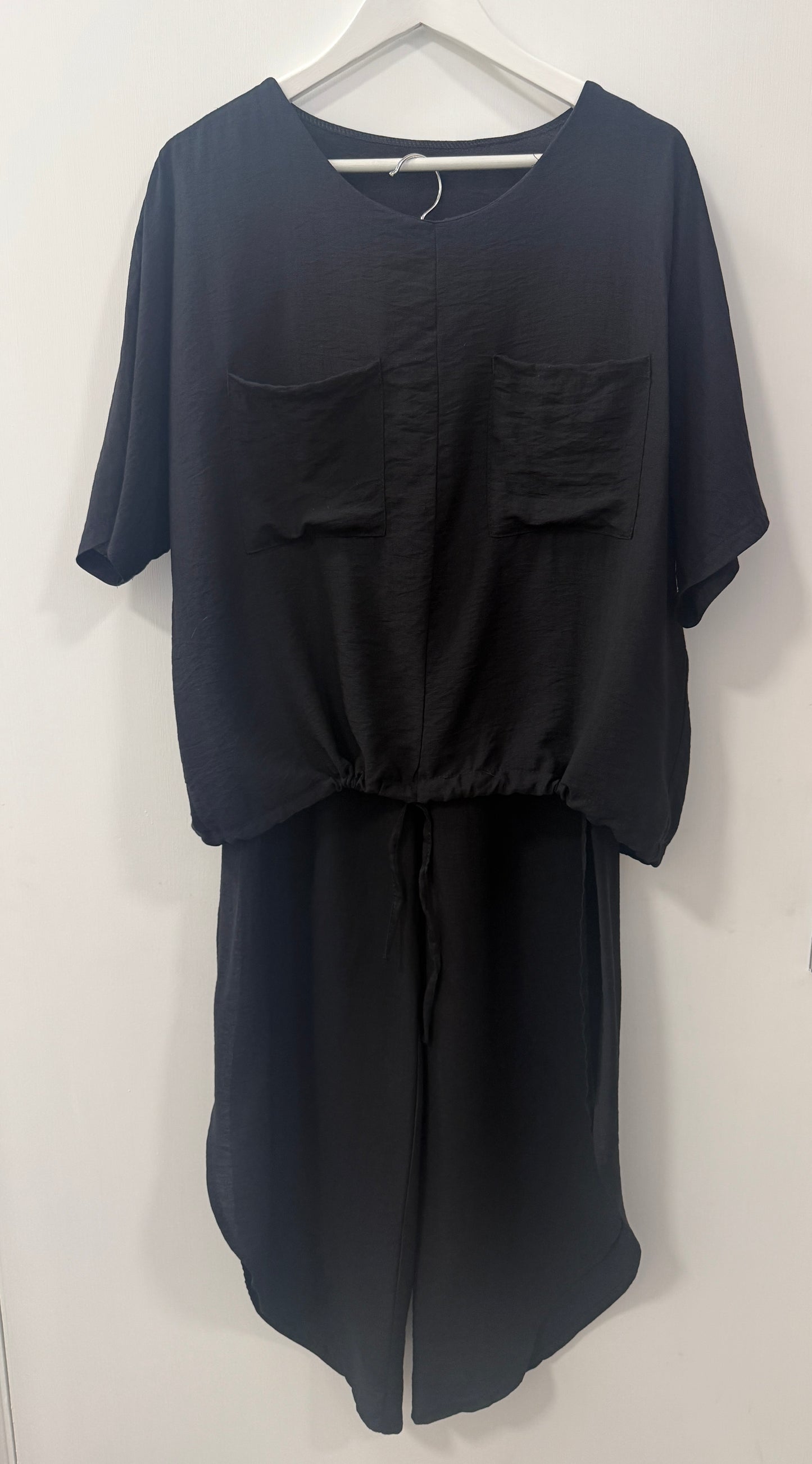 Stunning black side split trouser co ord set Trixie