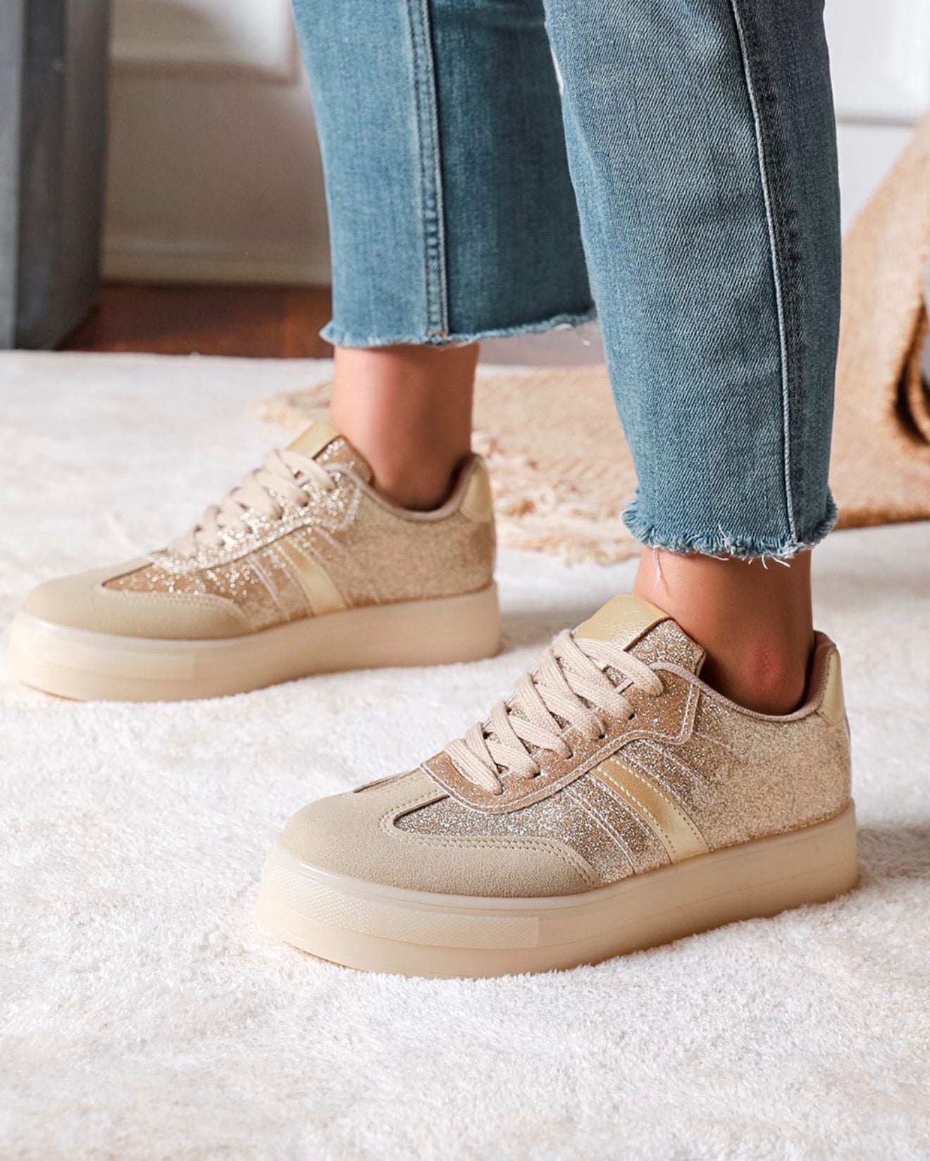 Super sparkly trainers, Birch