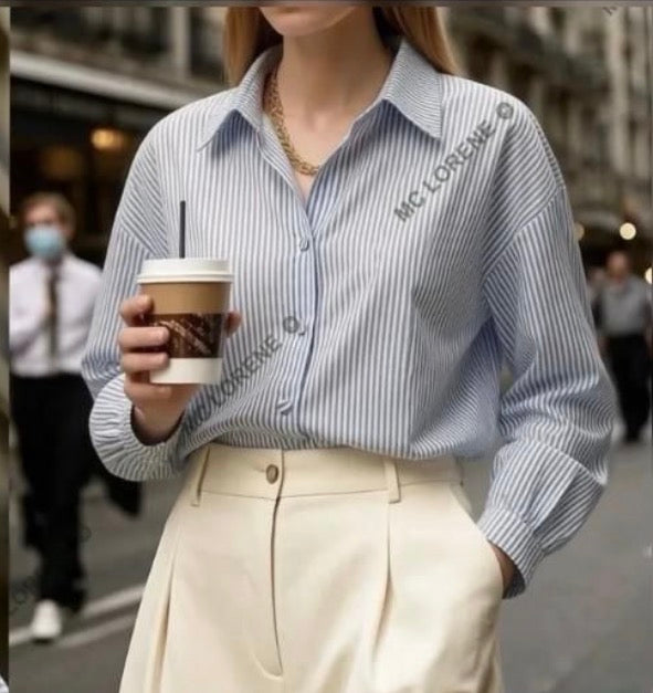 Gorgeous pinstripe shirt, Hawkshead