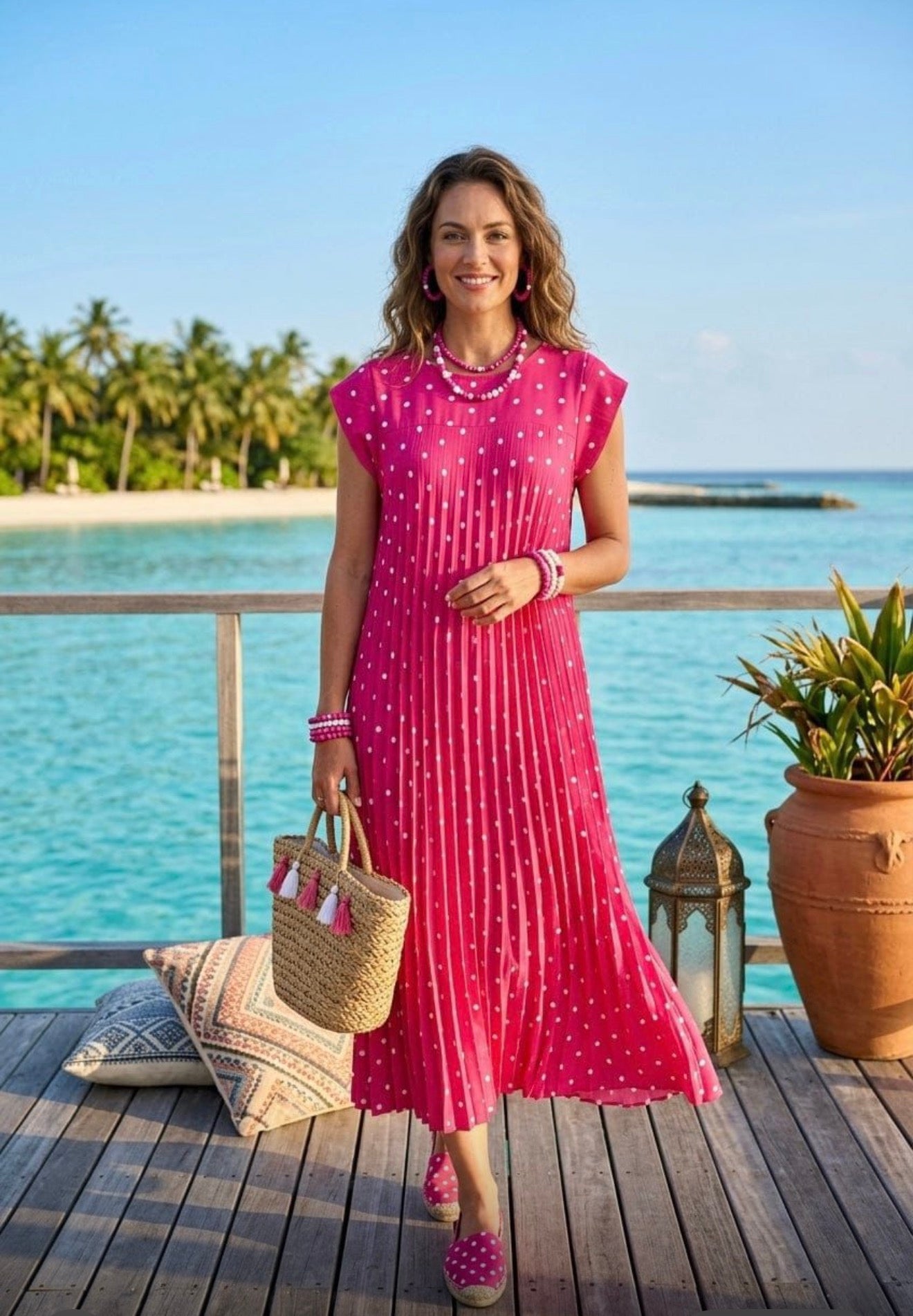 Pleated maxi dress Skye