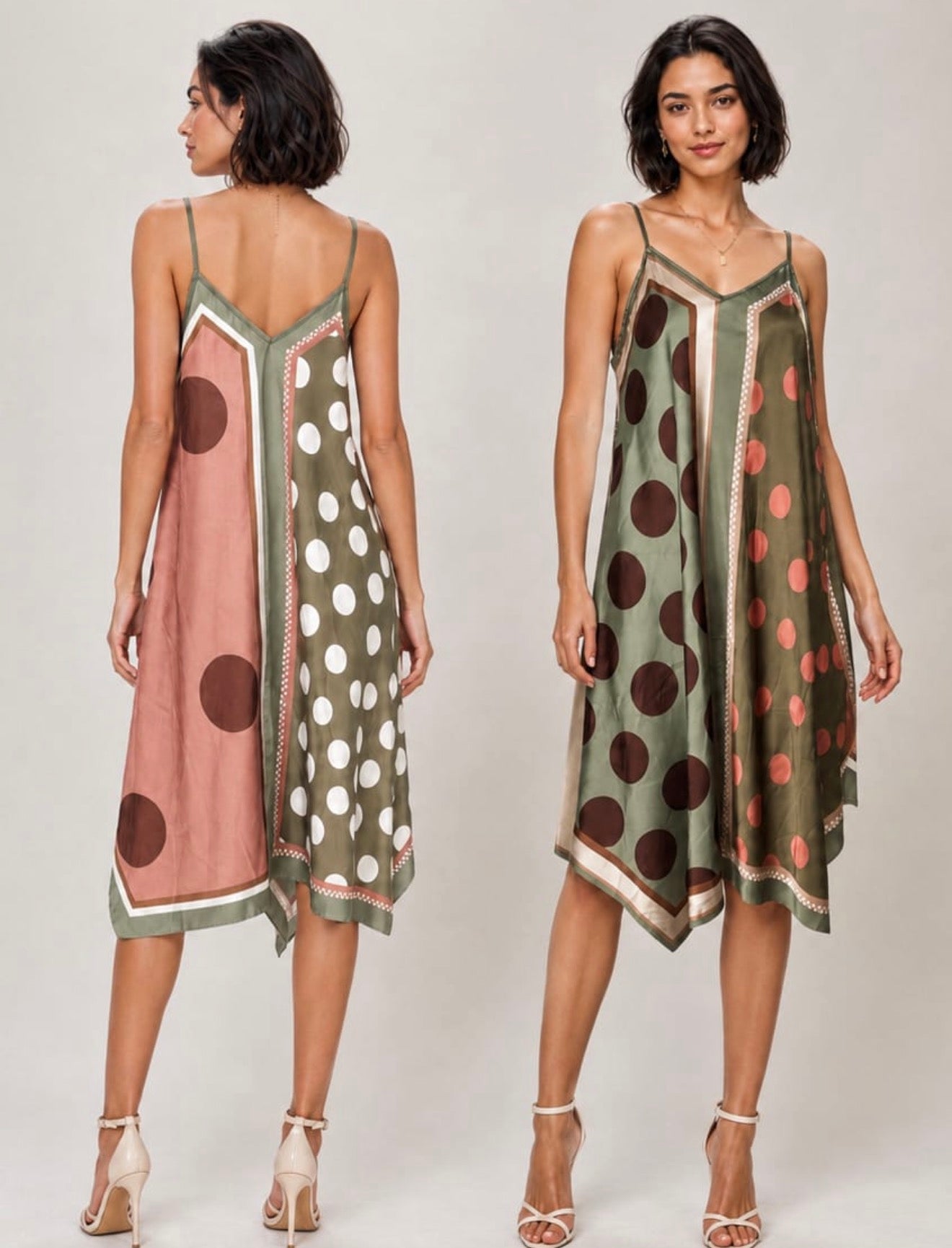 Gorgeous satin feel reversible dress, Eden