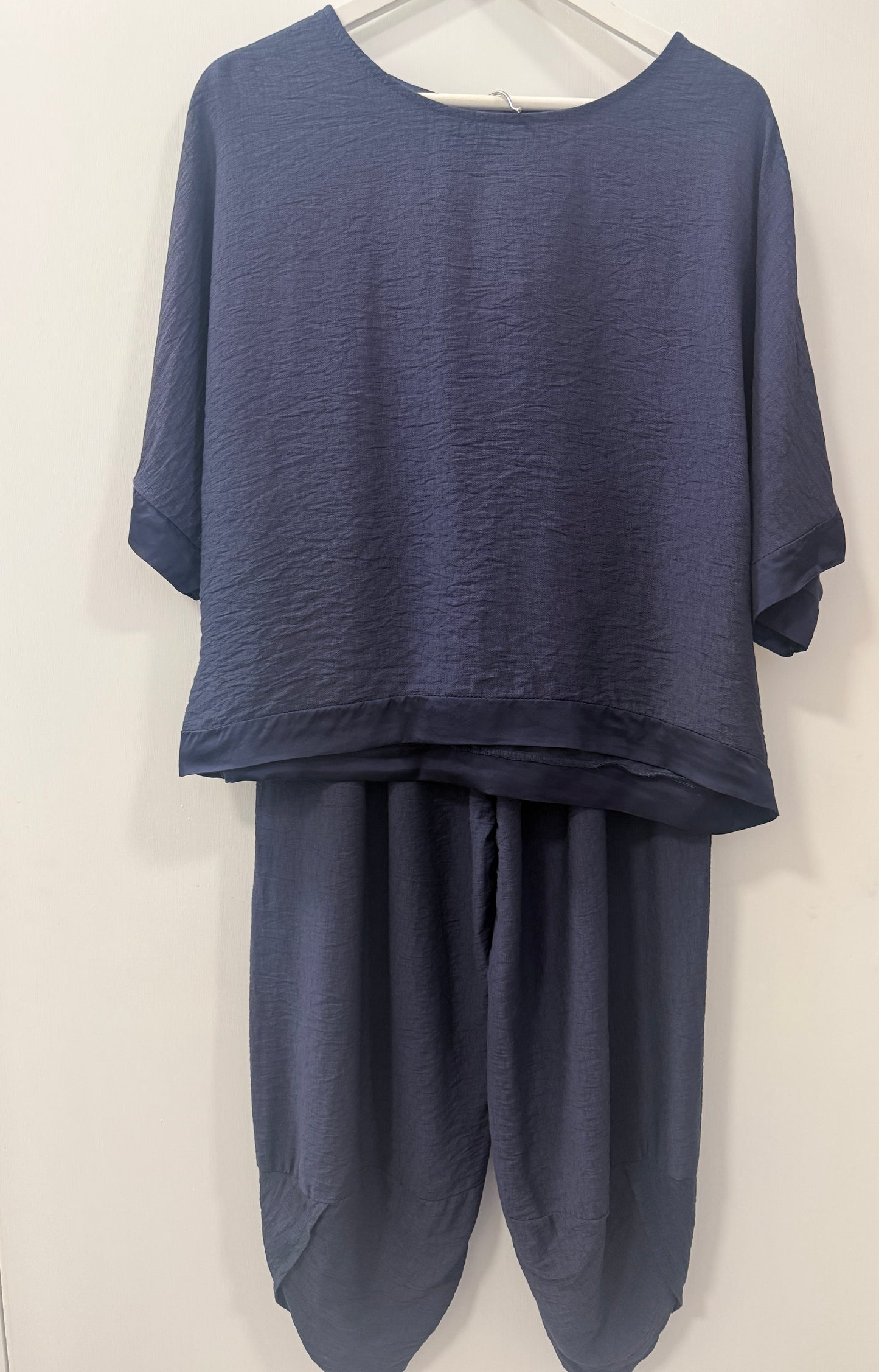 Lovely barrel leg co ord with satin trim, Eden